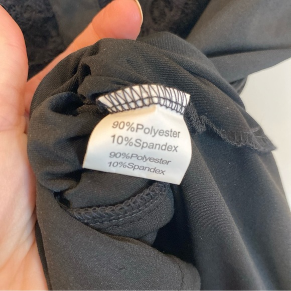 Scarlet Darkness Corset Back Top Lace Button Womens Large Black - Picture 3 of 5